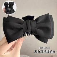Fashion Women Bow Hairpin Korean Version Of Solid Color Butterfly Satin Hair Clips Girls Hair Accessories Headwear Quick Pick Grocers