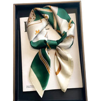 Neckerchief Female Luxury Square Scarf for Women Silk Feeling Shawl Satin Hijab Fashion Wraps Hair Bands Ribbon Headband Bandann Quick Pick Grocers