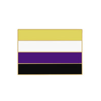 Asexual Gay Lesbian Enamel Brooches LGBT Pride Non-binary Trans Backpack Badge Rainbow Rectangle Lapel Pin Jewelry Friends Gifts Quick Pick Grocers