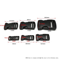 Adjustable Belt Buckles 15/20/25/32/38/50mm Plastic Hardware Dual Side Release Buckles Backpack Belt Bag Parts Strap Webbing Quick Pick Grocers