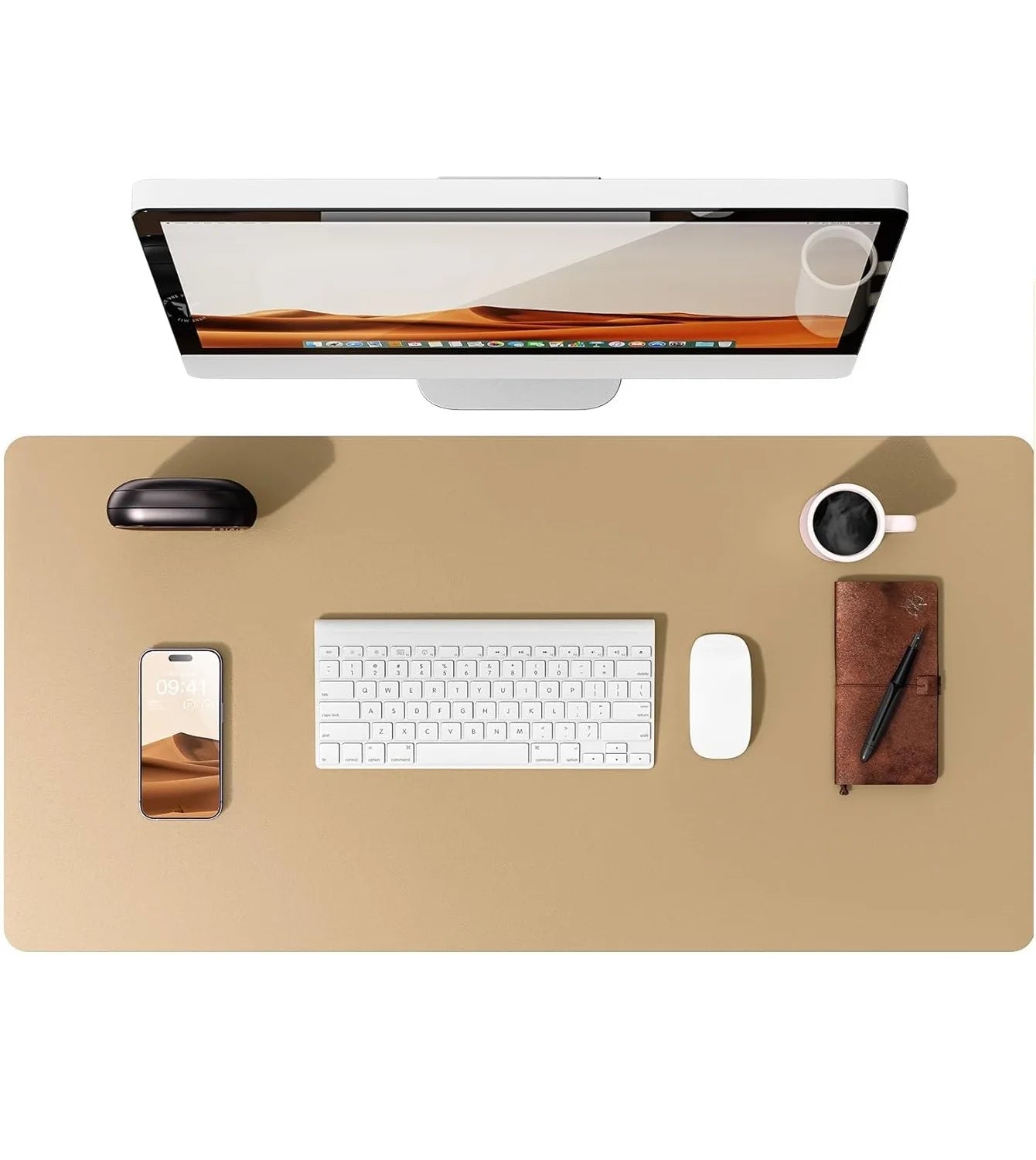 Large Mouse Pad,Office Desk Mat, Leather Desk Pad Protector, Non-Slip PU Leather Desk Blotter, Laptop Desk Pad Quick Pick Grocers