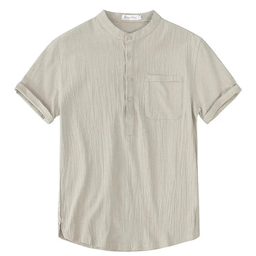 Men's Short Sleeve T-shirt Cotton and Linen Casual Men T-shirts Solid Color Summer Shirt Male Cozy Breathable Quick Pick Grocers