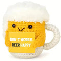 Funny Crochet Emotional Support Coffee Doll With Card Desktop Ornament Handmade Knitted Coffee Dolls Christmas Gifts Home Decor Quick Pick Grocers