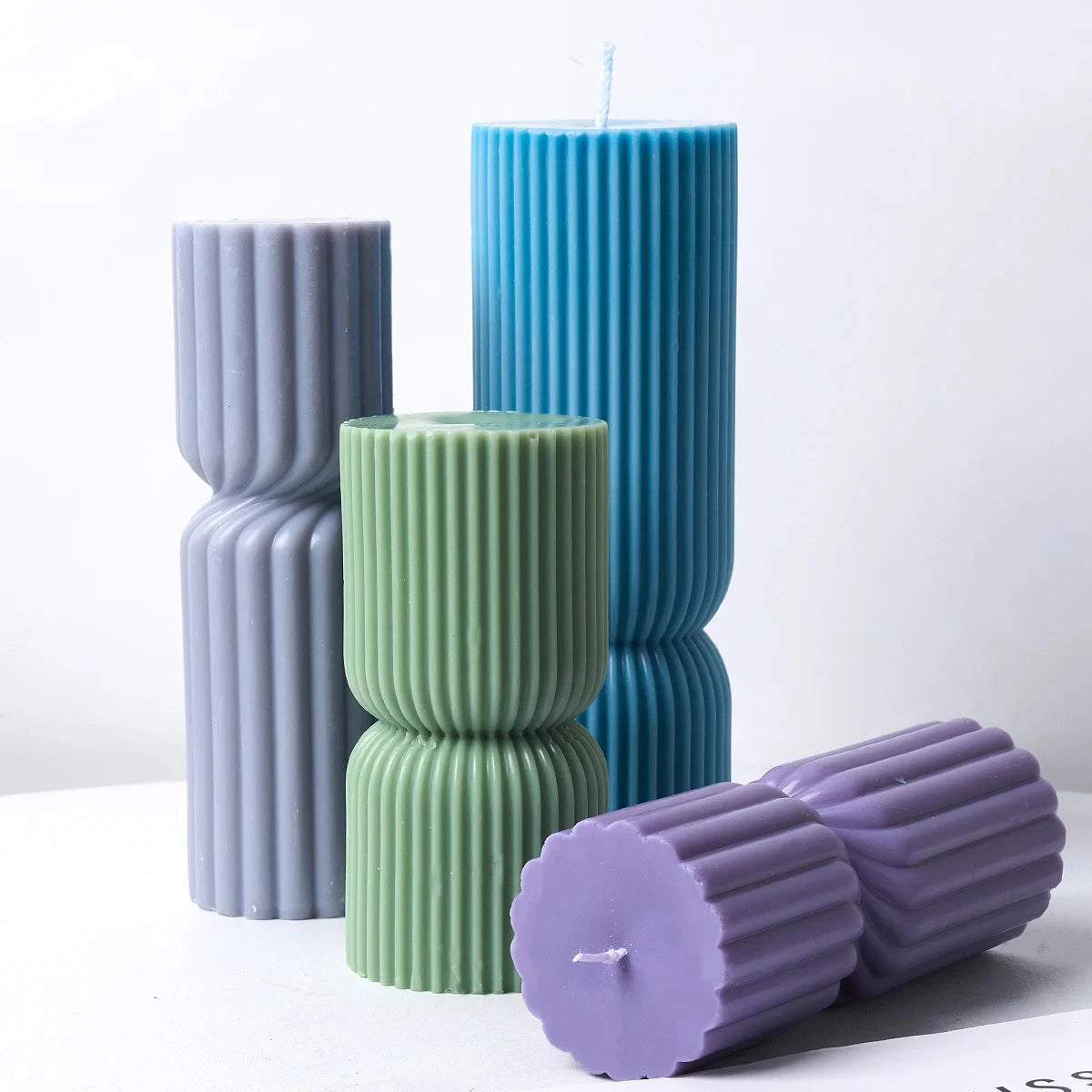 Nordic Style Cylindrical Candle Silicone Mold Aromath Candles Soap Making DIY Plaster Resin Craft Casting Molds Home Table Decor Econic Blanks