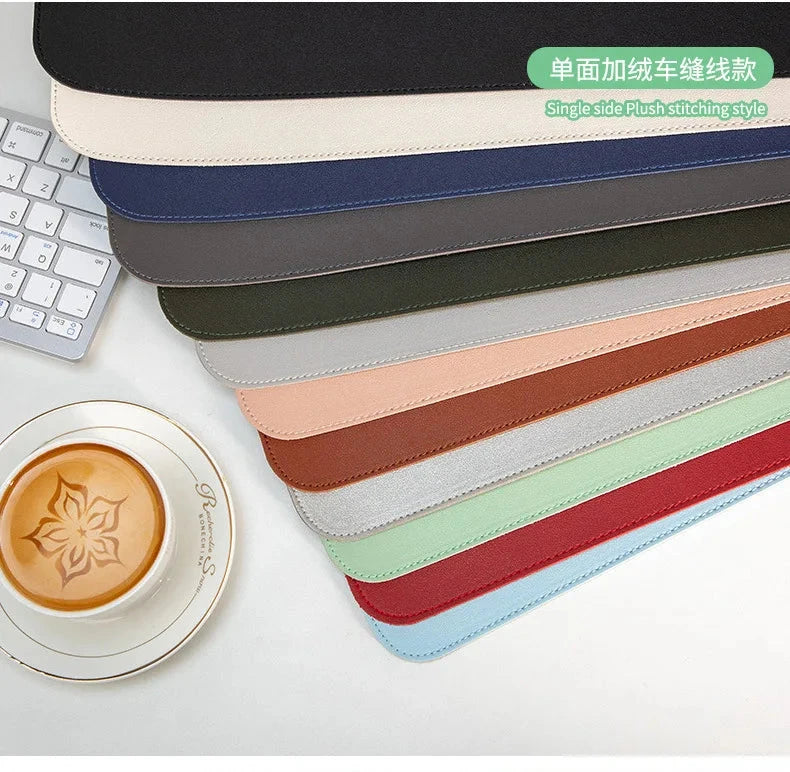 white mousepad Portable Mouse pad large Gaming Waterproof Non-slip PU Suede Desk Mat Computer Keyboard desk pad Mats Econic Blanks