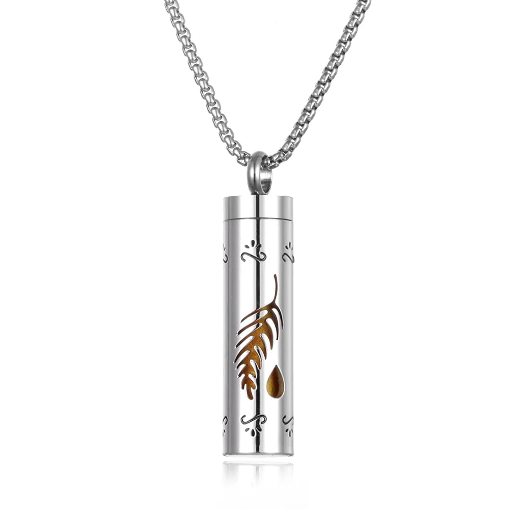 Long Strip Stainless Steel Aromatherapy Necklace Perfume Diffuser Essential Oil Diffuser Pendant Necklace Jewelry Accessories Econic Blanks