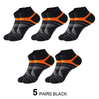 5 Pairs High Quality Socks Men Summer Outdoor Casual Cotton Socks Short Breathable Black Ankle Socks Run Sports Socks Size 38-45 Quick Pick Grocers