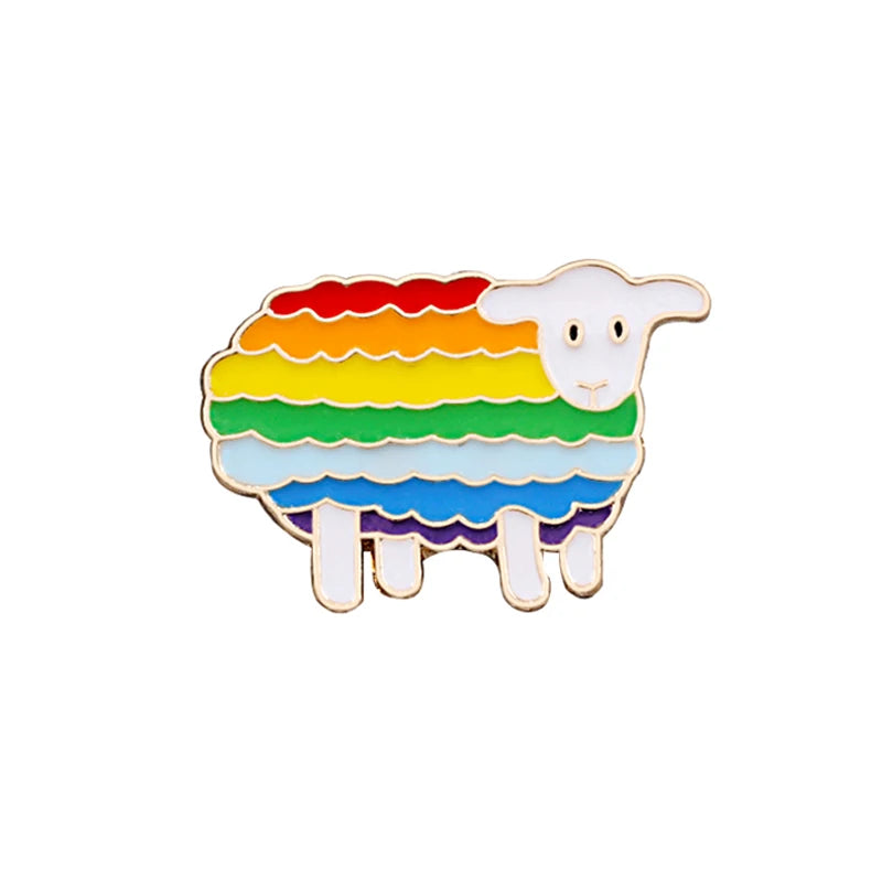 LGBT Flag Rainbow Heart Brooch Peace and Love Enamel Pins Clothes Bag Lapel Pin Gay Lesbian Pride Icon Badge Unisex Jewelry Gift Quick Pick Grocers
