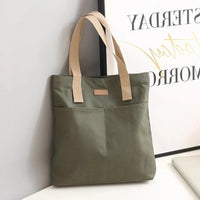 1Pc Women's Tote Bag Canvas Sewing Thread Large Capacity Advanced Sense Handbag Convenient Practical Female's Commuter Bag Econic Blanks