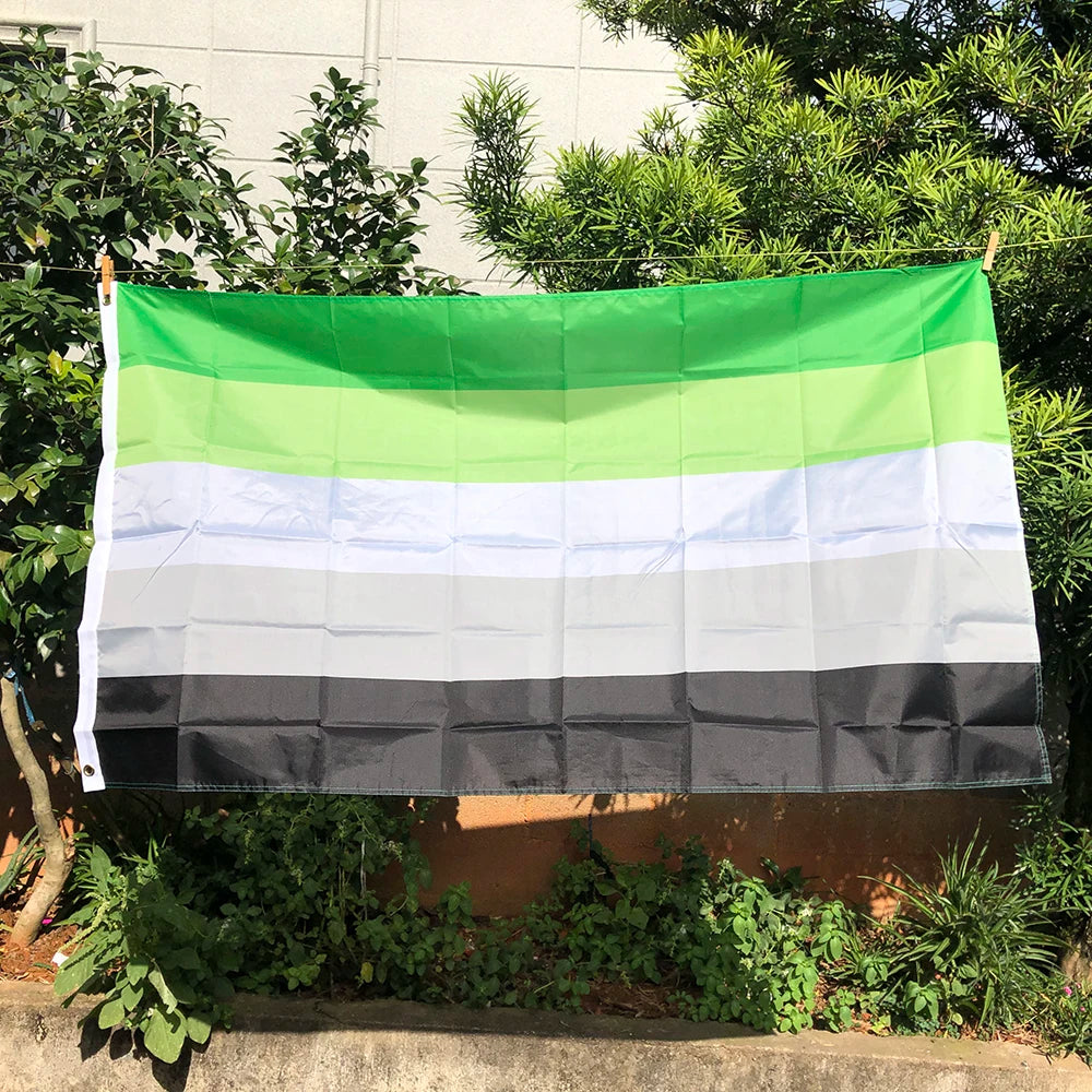 Z-ONE FLAG Rainbow Flag 90x150cm  LGBT genderqueer Genderfluid Gender fluid pride Flag polyester hanging banner for decoration Quick Pick Grocers