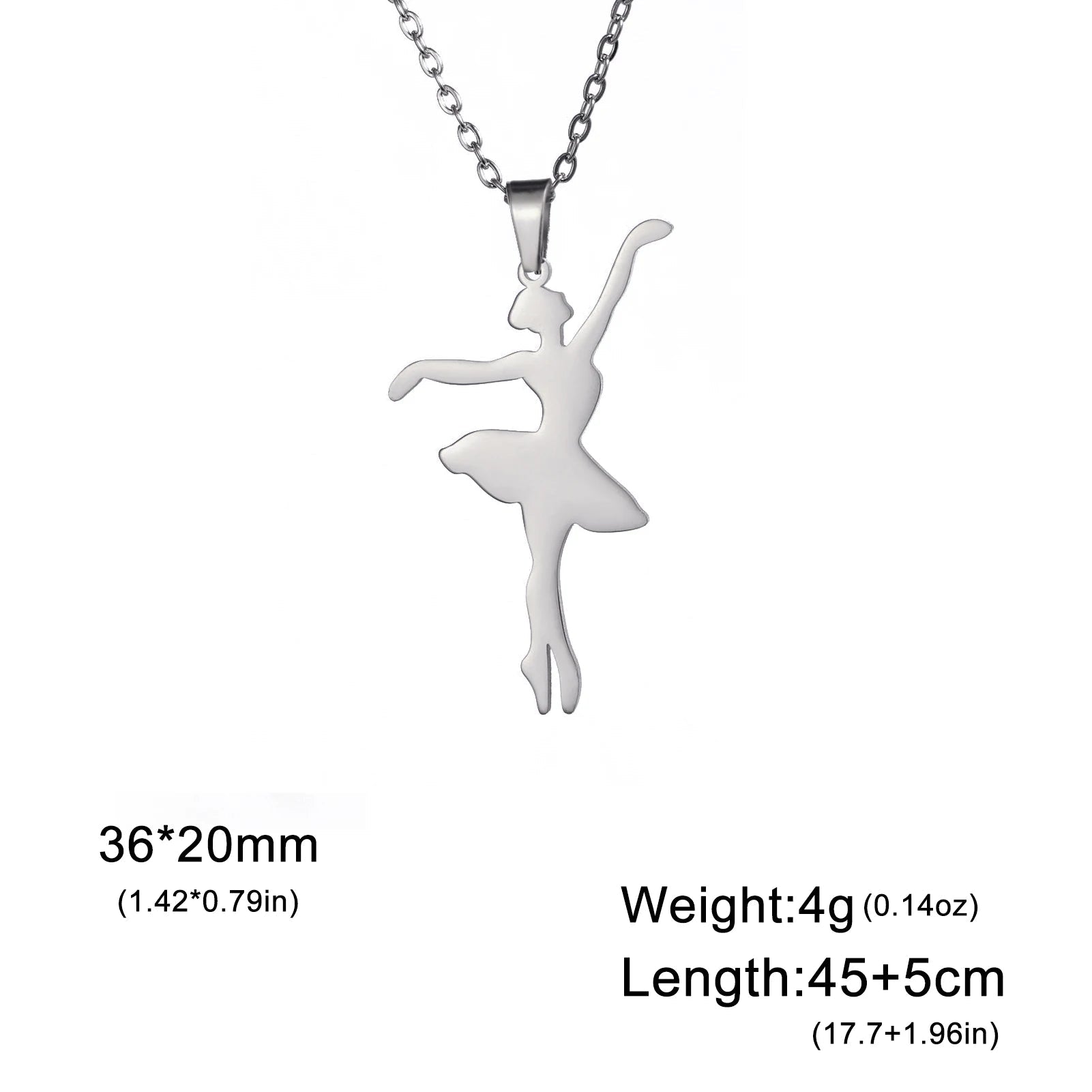 Rhythmic Gymnastics Necklace Women Trend 2025 Gymnast Stainless Steel Jewelry BFF Dancer Girl Sport Accessories Mother Day Gift Quick Pick Grocers