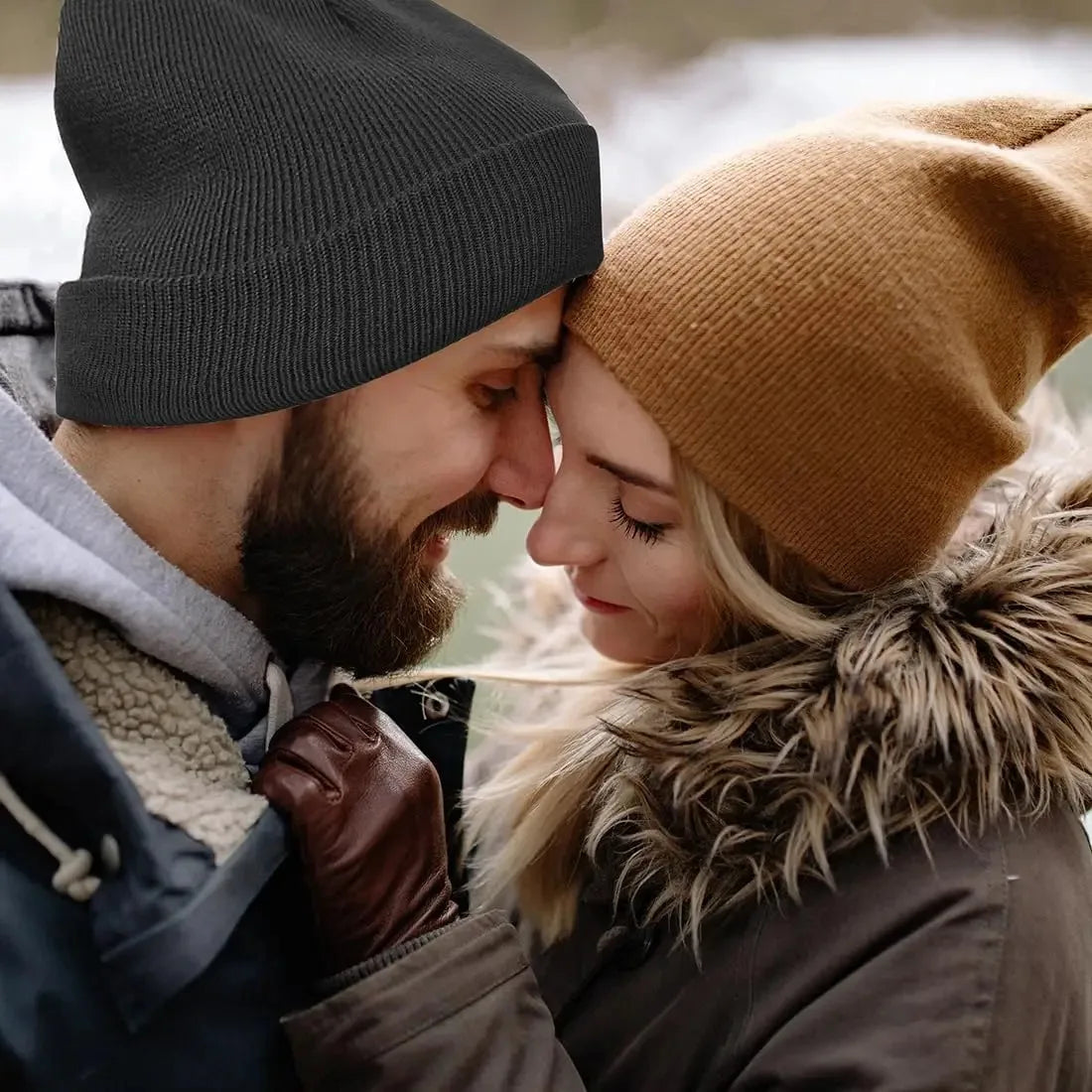 Unisex Satin Lined Beanie Hat For Women Winter Silk Lining Slouchy Warm Cuffed Skullies 2Layer Hair Cover Sleep Cap Quick Pick Grocers