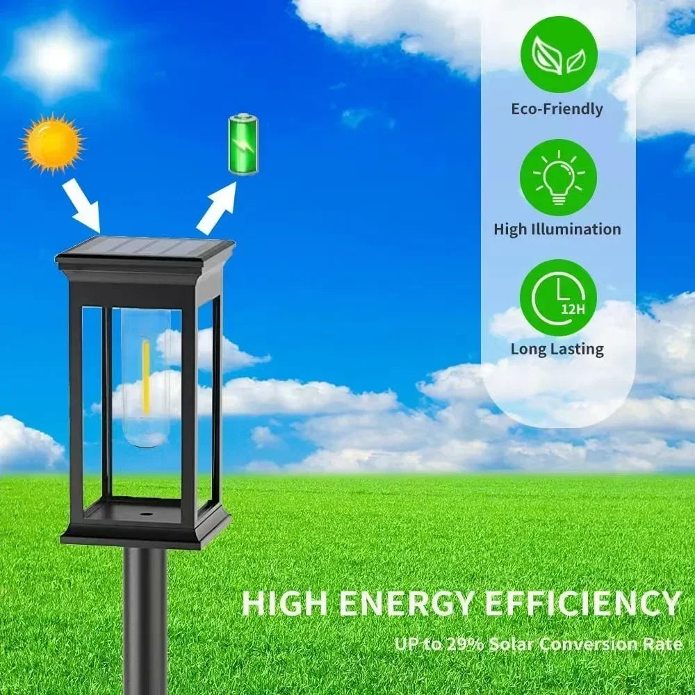 Waterproof LED Solar Lights for Garden Yard Driveway - Automatic Pathway Lighting Outdoor Landscape Lighting Auto On/Off at Dusk Quick Pick Grocers