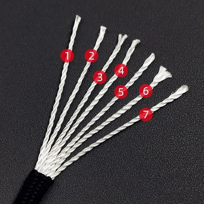 7-Cores 550 Paracord Rope 5 15 30 M Dia.4mm Cord For Outdoor Camping Survival Lanyard Parachute Hiking Tent Accessories Econic Blanks