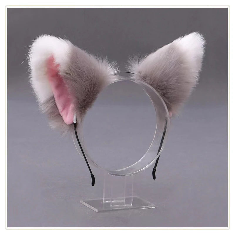 Lolita Animal Cat Fox Ear Hair Hoops Cosplay Girls Halloween Anime Headbands Headwear Hair Accessories Quick Pick Grocers