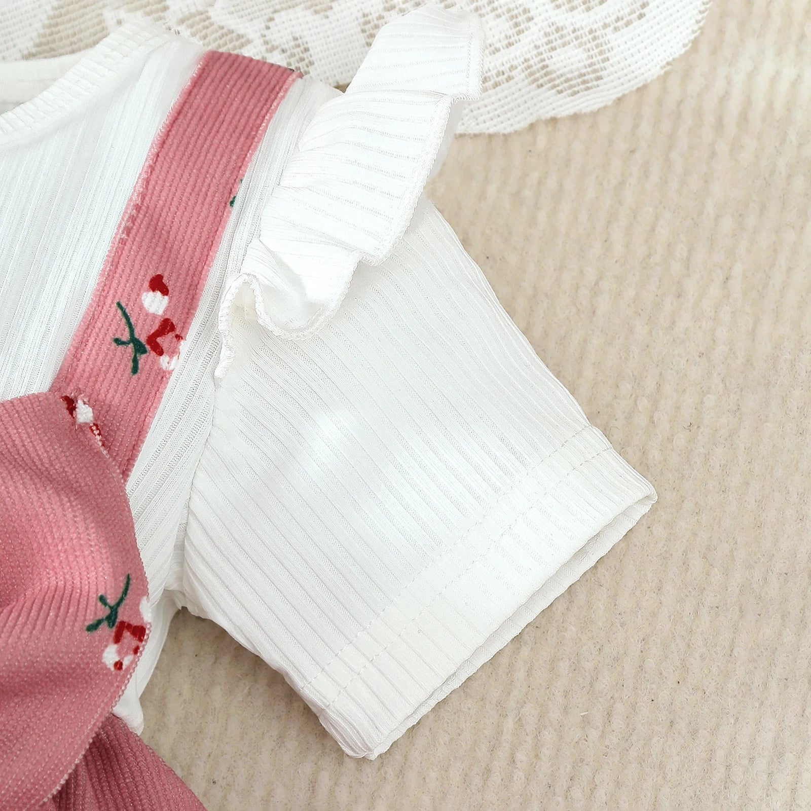 2Pcs/Set Baby girl Dress Small Floral Large bow Summer,Dress+Headband Set suitable for 0-24 Months Baby girls Fashionable Dress Quick Pick Grocers