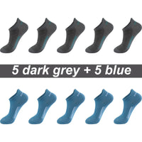 High Quality 10Pairs Men Socks Combed cotton 100% Summer Sports Sock Plus Size EUR38-48 Quick Pick Grocers