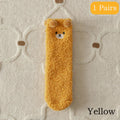 2 Pairs Cute Socks Bear Women Coral Velvet Thick Plush Warm Socks Sleep Fluffy Socks Cute Cartoon Lovely Floor Fuzzy Sock Winter Purest Peak