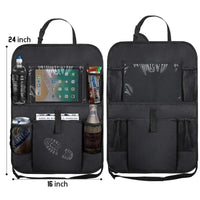 Car Seat Organizer Multifunctional Oxford Fabric Car Back Multi Pocket Storage Bag with Tablet Holder Protector for Kids Quick Pick Grocers