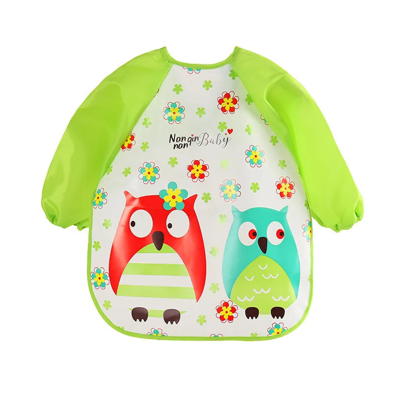 Waterproof EVA Full Sleeve Baby Bibs Children Apron Long Sleeve Feeding Smock Kids Eating Breastplate Infant Scarf Clothing Quick Pick Grocers