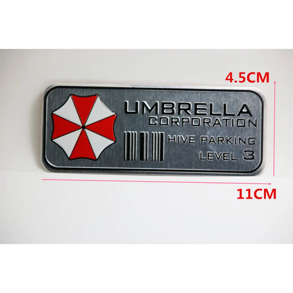 Aluminum Alloy Car Sticker Umbrella Residents Honeycomb Parking Level 3 Motorcycle Auto Decor Metal Sticker Car Motorbike Decal Quick Pick Grocers