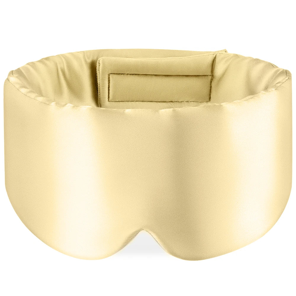 100% Mulberry Silk Sleeping Mask Eyepatch Blocking Light Eyemask Soft Padded Travel Sleeping Aid for Sleep Patch Slaapmasker Purest Peak