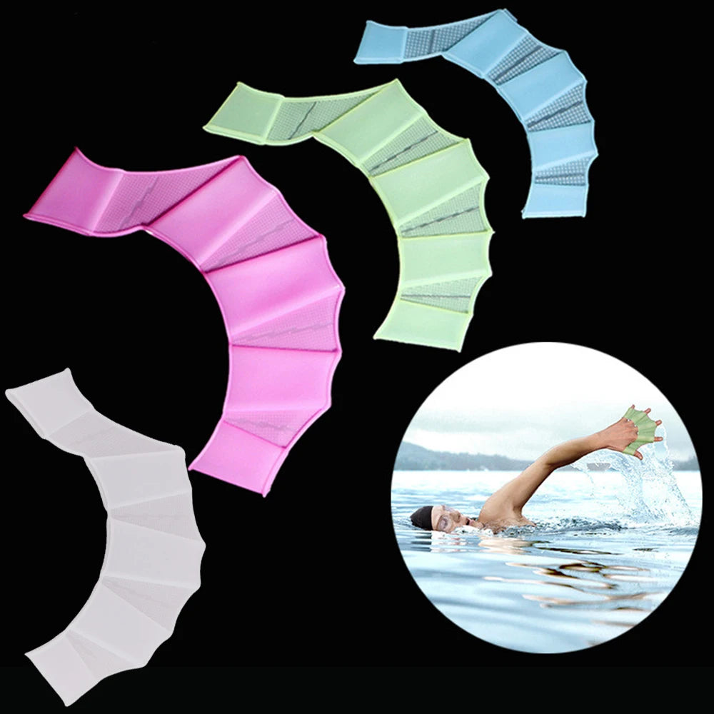 Silicone Swimming Fins Flipper Men Women Child Swim Pool Sport Professional Training Finger Hand Webbed Gloves Paddles Equipment Quick Pick Grocers