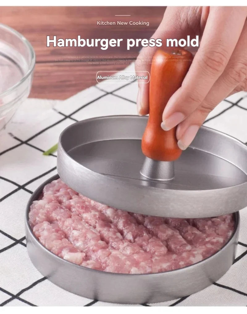 Burger Press Non-Stick Hamburger Patty Maker with Wax Paper Aluminum Burger Maker for Kitchen BBQ Grill Econic Blanks
