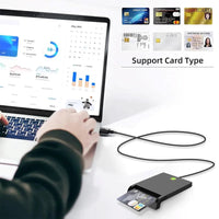 Multi-function Portable USB 2.0 Intelligent Card Reader Affordable Easy Use for DNIE ATM CAC IC ID Bank SIM Card Reader Quick Pick Grocers