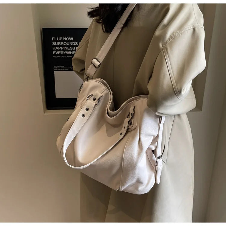 Soft Interior Compartment Shoulder Bags 2026 High Quality Contrasting Colors Bags for Women Fashion Zipper Pu Women's Handbags Quick Pick Grocers