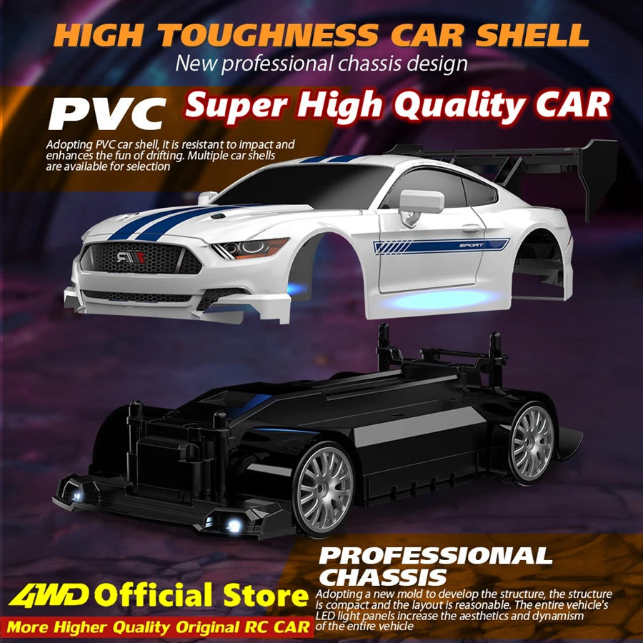 4WD RC Drift Car Remote Control GTRPRO AE86PRO Model 4x4 Racing RTR Radio Truck Vehicle Toy Gift for Boy Girl Children Kid Adult Econic Blanks