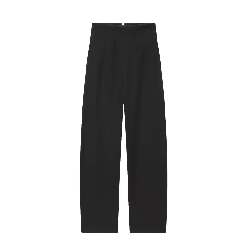 ETJ 2025 women's new fashion design three-dimensional cut high collar slim suit jacket & matching casual trousers Quick Pick Grocers