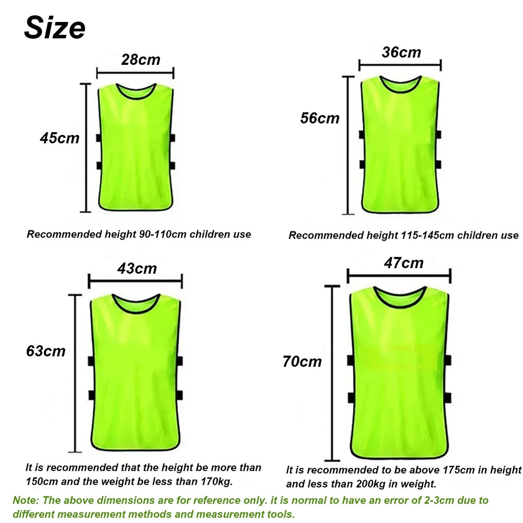 6PCS Soccer Pinnies Quick Drying Football Team Jerseys Sports Soccer Team Training Practice Youth Adult Basketball Sports Vest Quick Pick Grocers