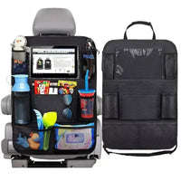 Car Seat Organizer Multifunctional Oxford Fabric Car Back Multi Pocket Storage Bag with Tablet Holder Protector for Kids Quick Pick Grocers