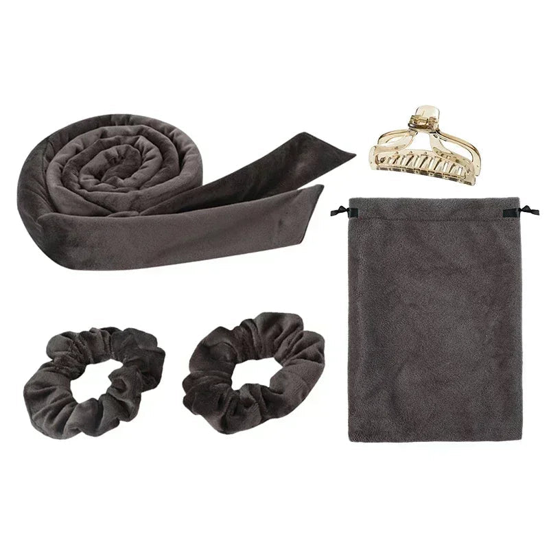 Heatless Curling Rod Headband No Heat Hair Curlers Ribbon Lazy Hair Rollers Silk Curls Sleeping Soft Headband Hair Styling Tools Quick Pick Grocers
