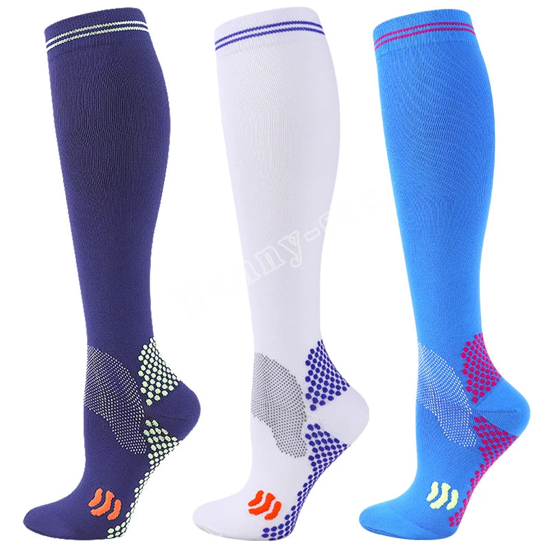 1/3 Pairs Dropship Compression Socks Varicose Veins 20-30 Mmhg Men Women Socks For Running Cycling,Football Soccer Stockings Quick Pick Grocers
