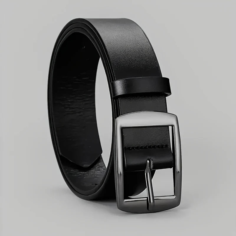 New Luxury Belt for Men PU Leather Belt Metal Pin Buckle High Quality Famous Brand Designer Waist Strap Belt for Jeans Plus Size Quick Pick Grocers