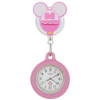 Retractable Lovely Cartoon Pattern Nurse Doctor Pocket Hang Clips Watches Colourful Hospital Medical Women Mens Badge Reel Clock Quick Pick Grocers