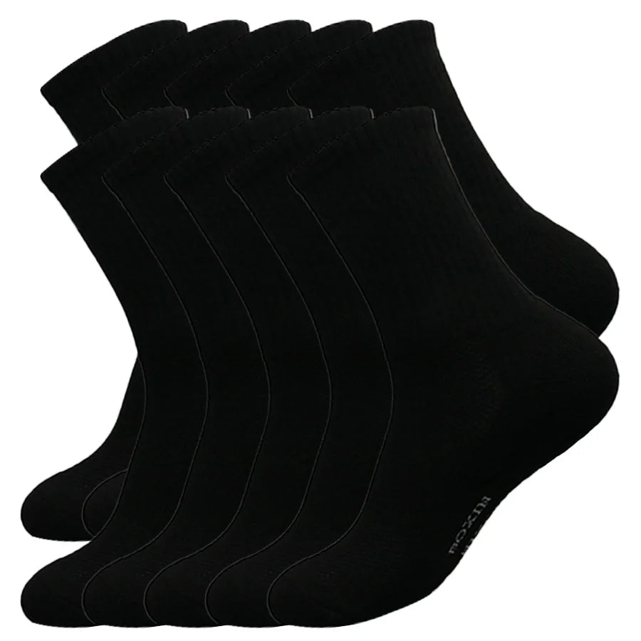 5/10/20 Pairs New Cool Men Black White Warm Socks Set Autumn Winter Male Solid Color Sport Short Socks For Men Dropshipping Quick Pick Grocers