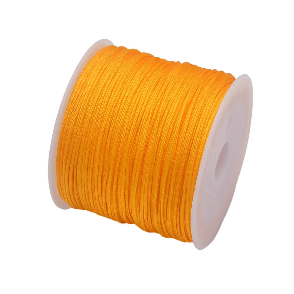 50Yds 0.8mm Crafts Nylon Cord For Jewelry Making Beading Braided Nylon Satin String for Bracelets Rattail Trim Chinese Knot Econic Blanks