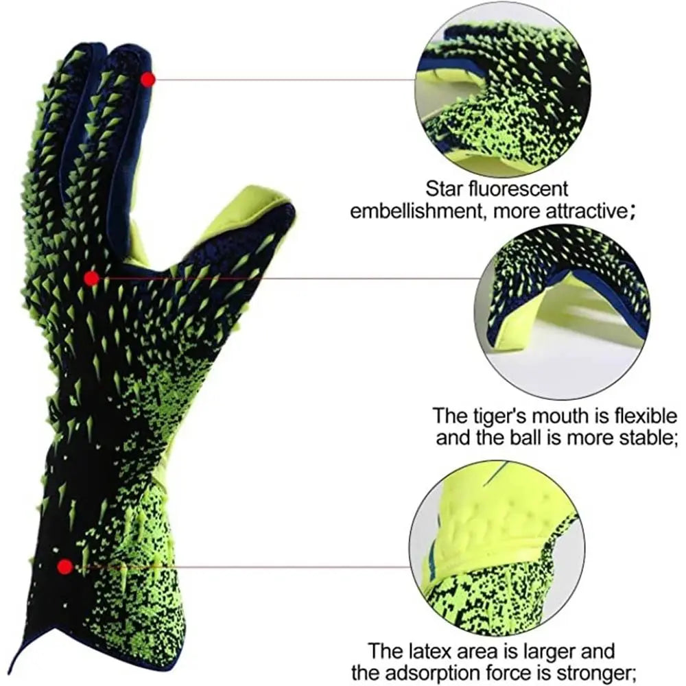 Goalkeeper Gloves Strong Grip for Soccer Goalie Goalkeeper Gloves with Size 6/7/8/9/10 Football Gloves for Kids Youth and Adult Quick Pick Grocers