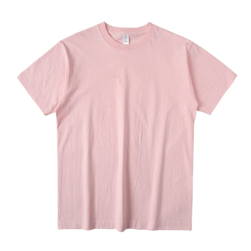 Dukeen 280gsm Oversized Heavy T-Shirt for Men Summer Short Sleeve Tee Cotton Solid Color Top Casual T Shirts One Piece Quick Pick Grocers