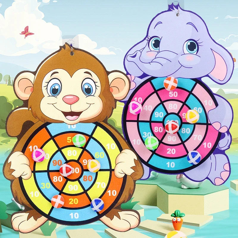 Educational Games Dart Board Baby Toy Stickey Ball Dart Indoor Sports Child Montessori Games for Children 3 to 7 Years Quick Pick Grocers