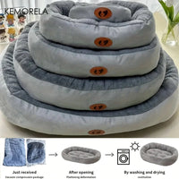Plush Oval Pet Bed for Dogs and Cats, Thickened achine Washable All-Season Dog Cat Cushion for Small Medium Large Breeds Quick Pick Grocers