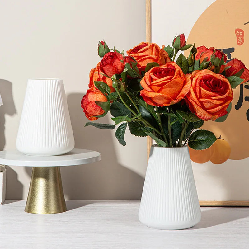 Elegant Nordic Flower Vase Durable Plastic Vase Ornaments, Flower Arrangement, Home Living Room Decoration,  Flower Creative Art Quick Pick Grocers