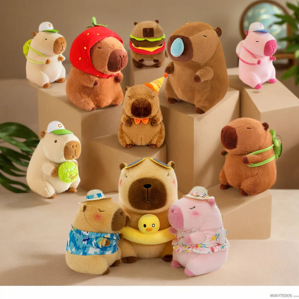 12-32cm Capybara Plush Simulation Capibara Anime Fluffty Toy Cute Doll Stuffed Animals Soft Doll Plush Children Christmas Gift Econic Blanks