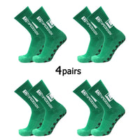 4Pairs/Lot 2024 New ANTI SLIP Tapedesign Football Socks Mid Calf Non-Slip Soccer Sport Cycling Sports Mens Sock EU38-45 Quick Pick Grocers