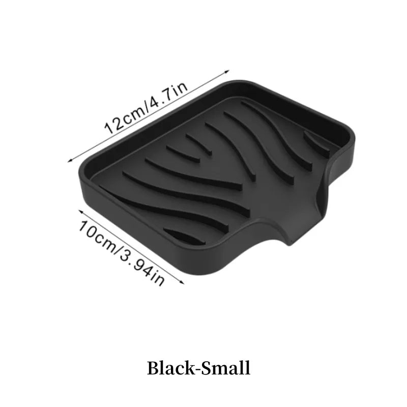 1-Pack Silicone Drain Soap Box Kitchen Bathroom Anti-slip Sink Tray Creative Washing Table Soap Tray Free Punch Drain Rack Econic Blanks