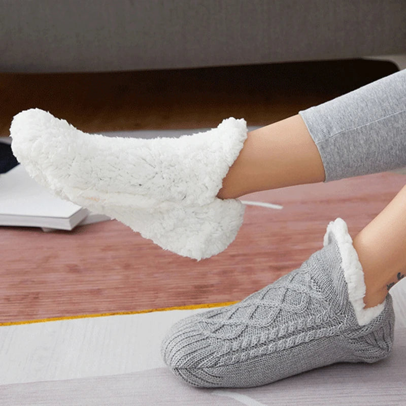 Thermal Mens Slipper Socks Winter Warm Short Cotton Thickened Home Sleeping Soft Non Slip Grip Fuzzy Floor Sock Fluffy Male Purest Peak