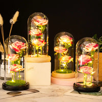 LED Galaxy Three Rose Artificial Flowers, Wedding Decoration, Creative Valentine'S Day and Mother'S Day Gift without Battery 1Pc Quick Pick Grocers